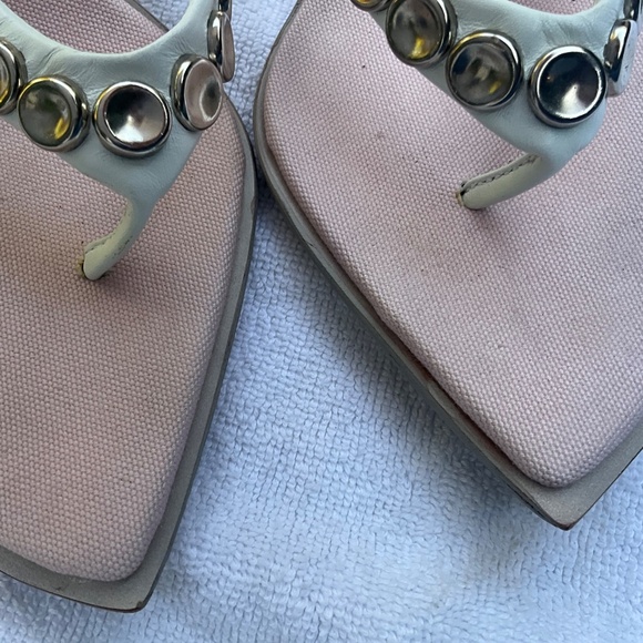 LE SILLA Studded Kitten Heel Slide Thong Sandal 9 39 - Picture 5 of 16